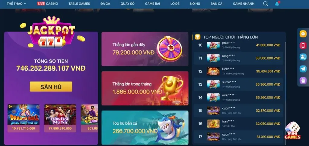 Trò chơi nổ hũ và bắn cá
